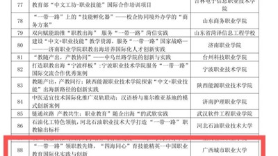 广西职教出海添新彩！广西城市职业大学案例入选全国&nbsp;“一带一路”&nbsp;职教国际合作优秀案例