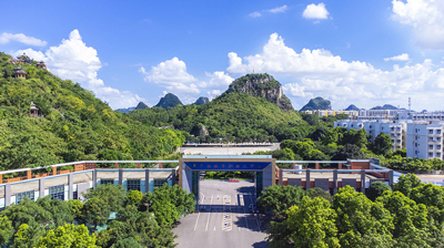 学校北大门航拍