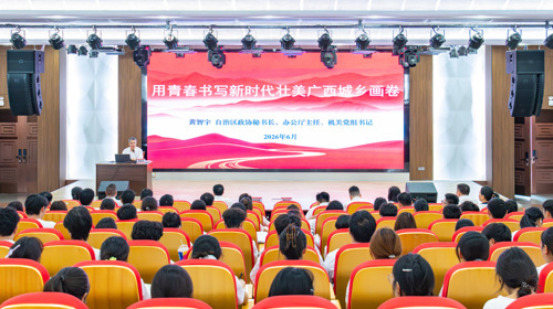 黄智宇在广西城市职业大学讲授思政课时强调
