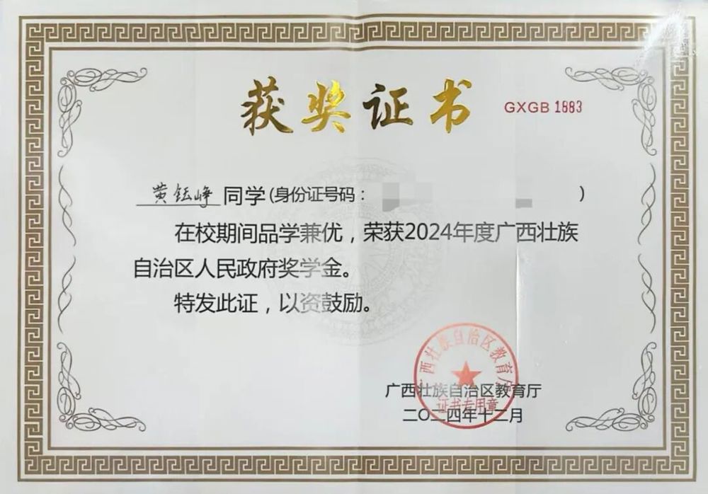 自治区人民政府奖学金