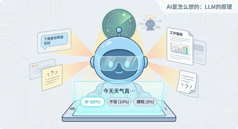 AI 的工作方式 | 作者 AI 制图
